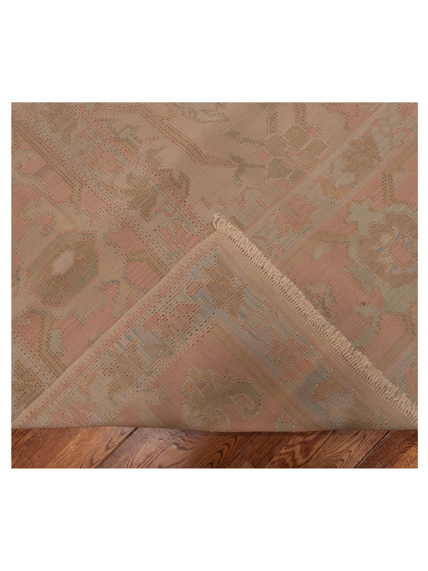 Pasha Transilvanian Kilim 65598 Cream Pink Traditional Hand Woven Rug