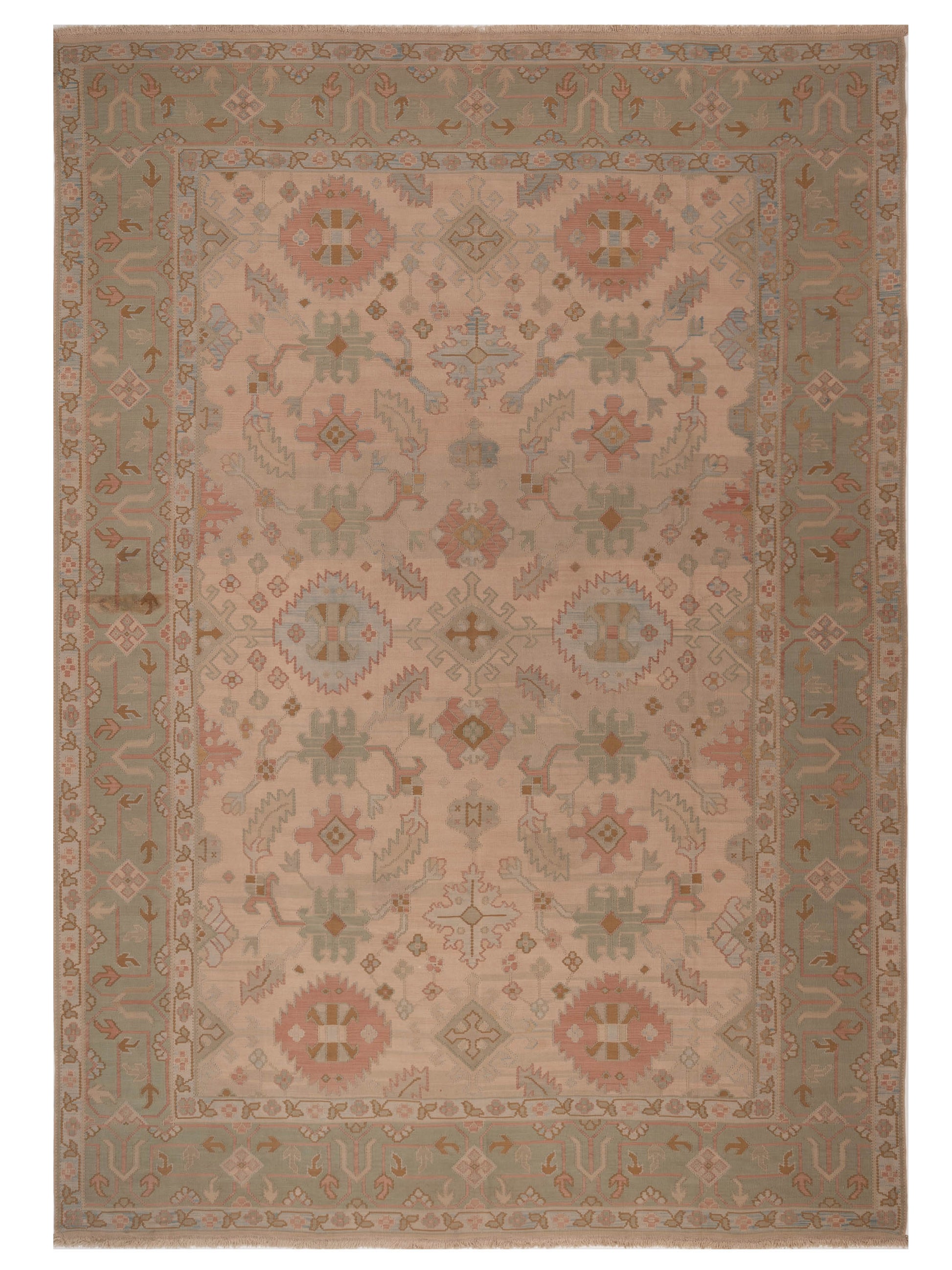 Pasha Transilvanian Kilim 66220 Cream Traditional Hand Woven Rug