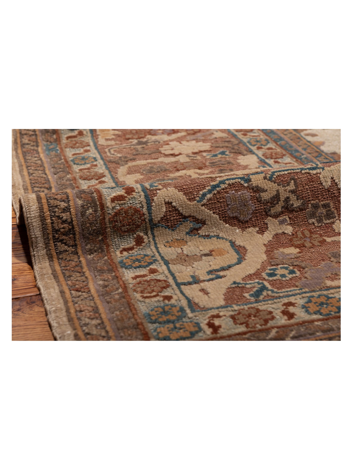 Pasha Turkish Elvan 71483 Ivory Brown Traditional Hand Knotted Rug