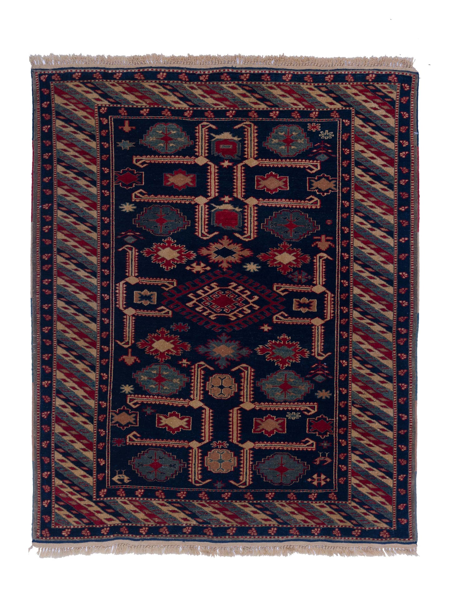 Pasha Turkish Shirwan 71664 Navy Blue Traditional Hand Knotted Rug