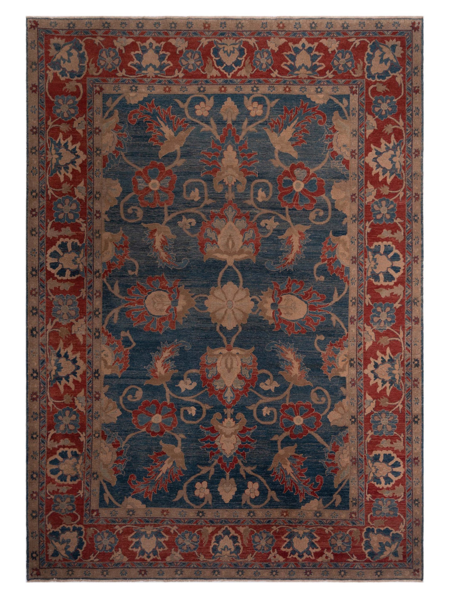 Pasha Turkish Elvan 73594 Blue Traditional Hand Knotted Rug