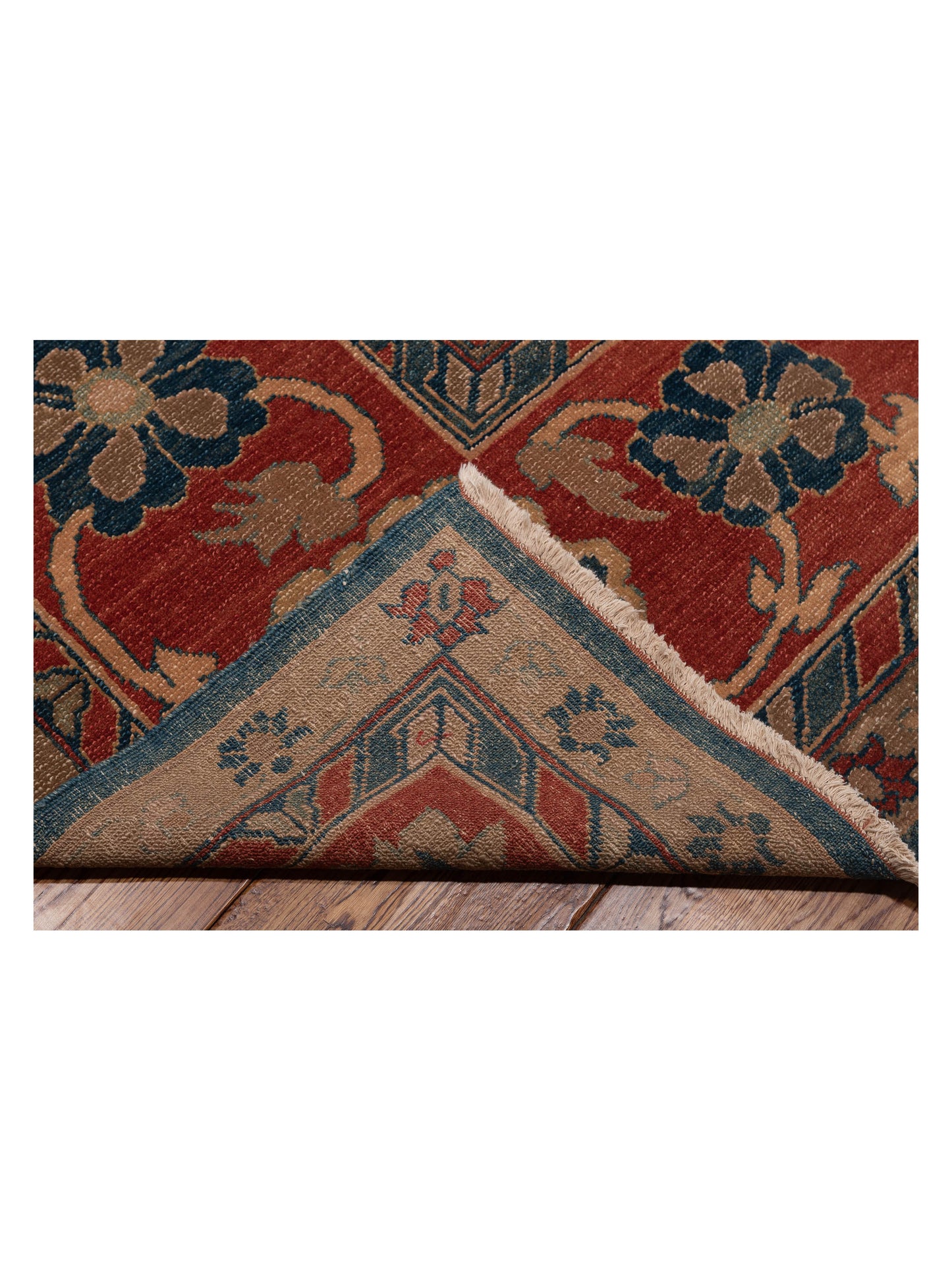 Pasha Turkish Elvan 73603 Blue Rust Traditional Hand Knotted Rug