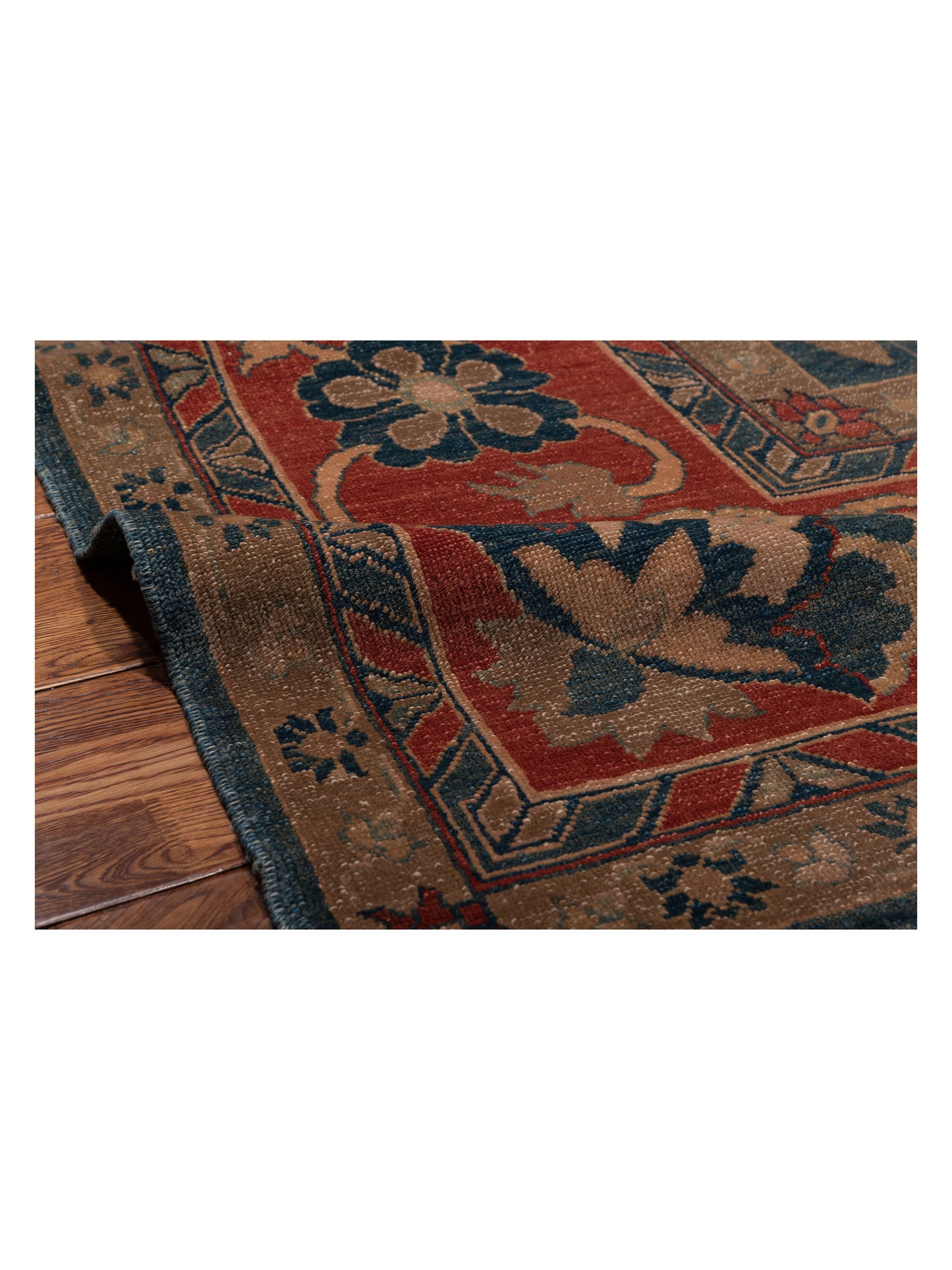 Pasha Turkish Elvan 73603 Blue Rust Traditional Hand Knotted Rug