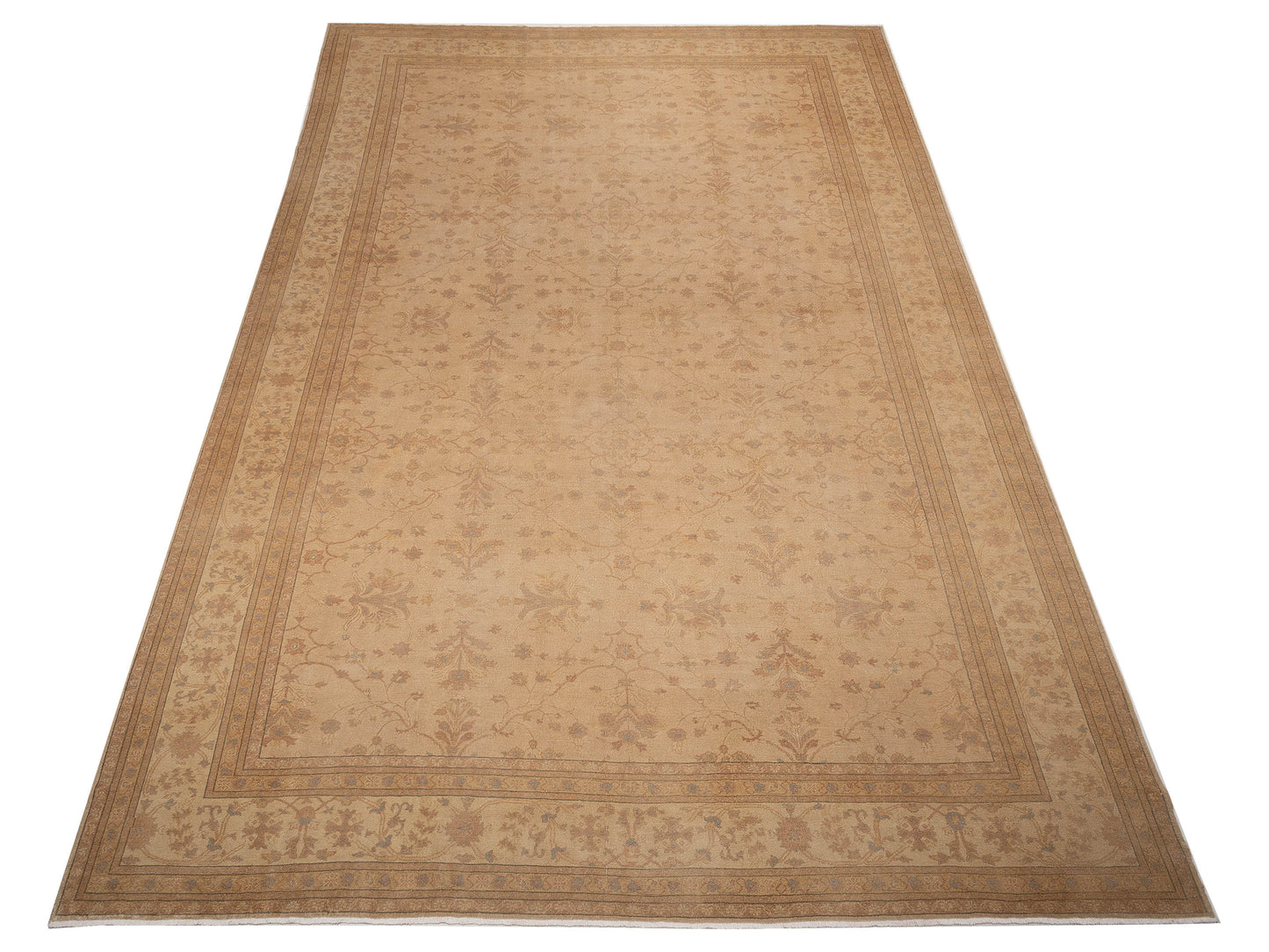 Pasha Turkish Elvan 73887 Beige Beige Traditional Hand Knotted Rug