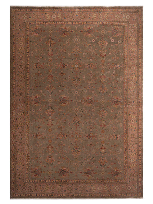 Pasha Turkish Elvan 73996 Green Traditional Hand Knotted Rug