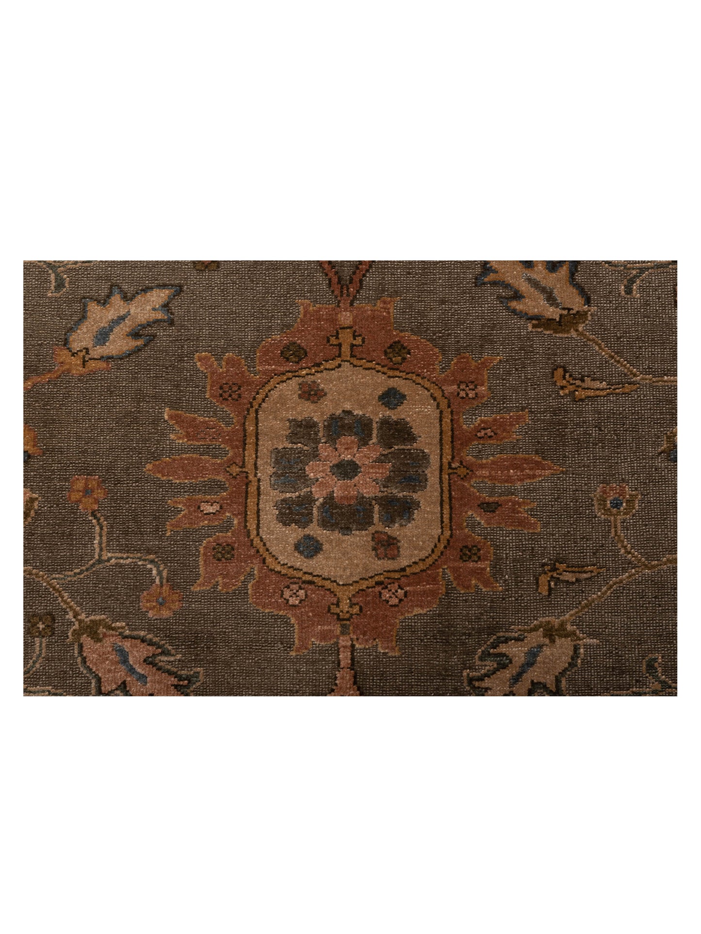 Pasha Turkish Elvan 75299 Sage Green Copper Traditional Hand Knotted Rug