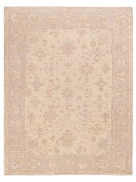 Authentic Angora Oushak Banu Gold Traditional Hand Knotted Rug