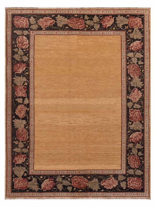 Pasha Turkish Elvan Firuz Gold Traditional Hand Knotted Rug