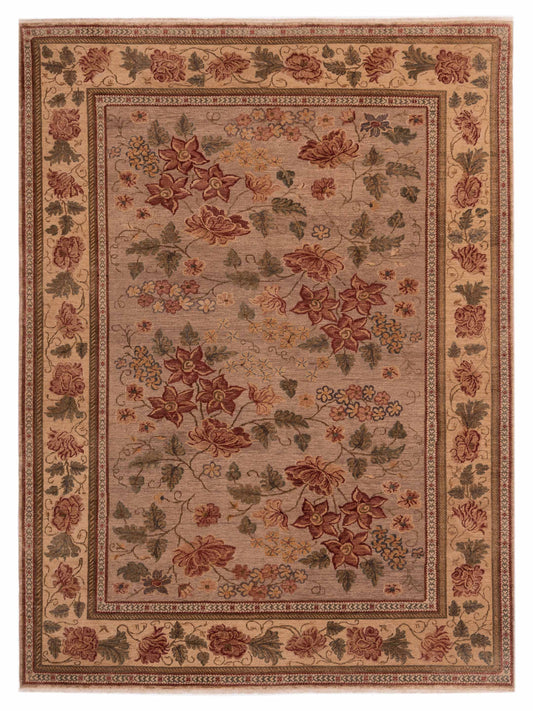 Pasha Turkish Elvan Firuz Light Brown Traditional Hand Knotted Rug