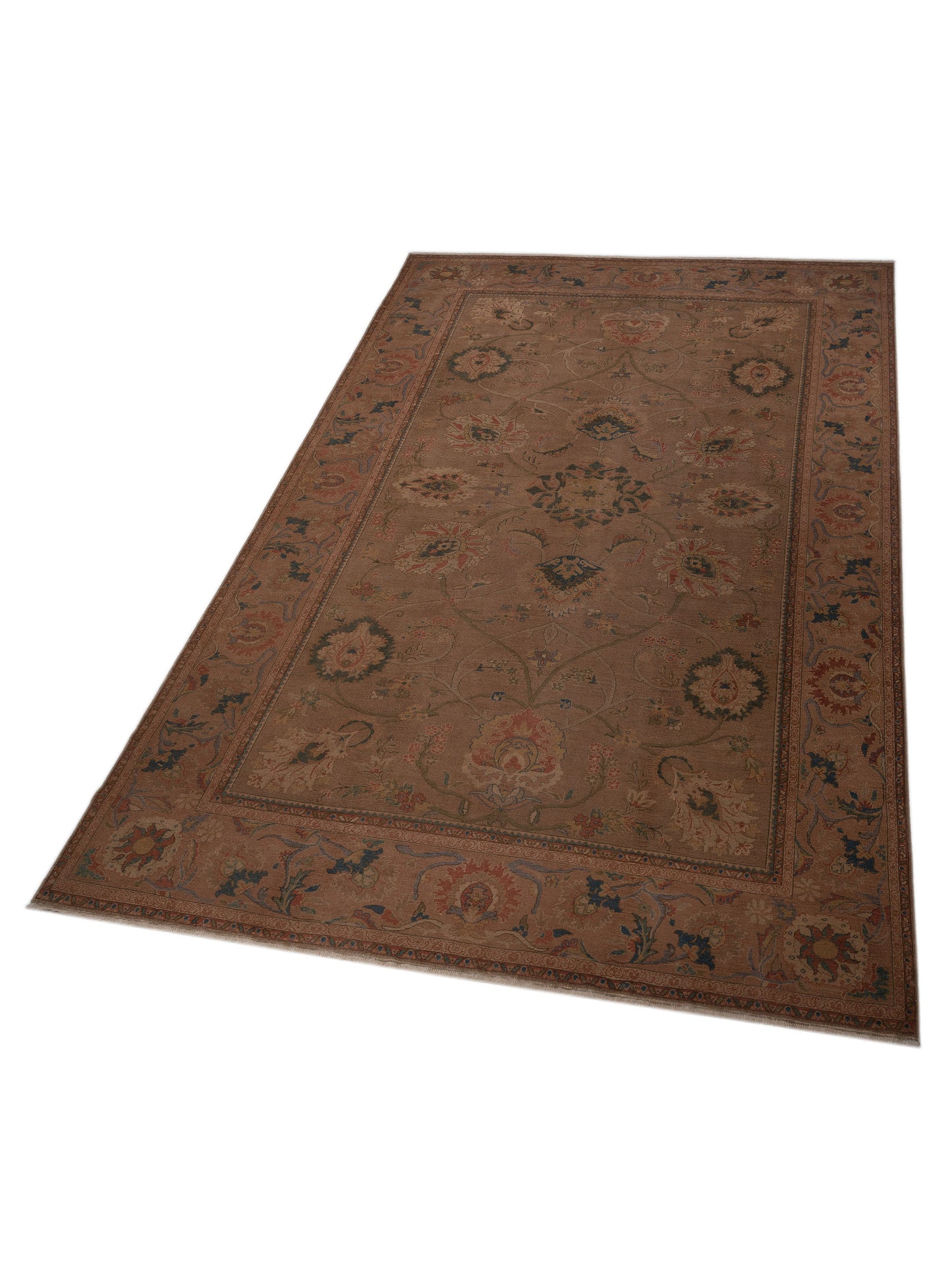 Pasha Turkish Elvan 77045 Light Brown Brown Traditional Hand Knotted Rug