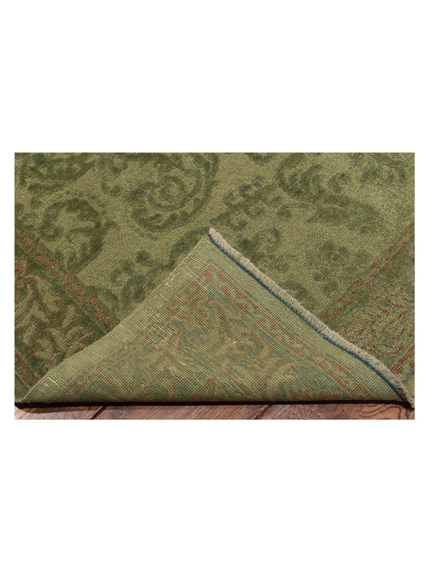 Pasha Vintage 77053 Green  Contemporary Hand Knotted Rug