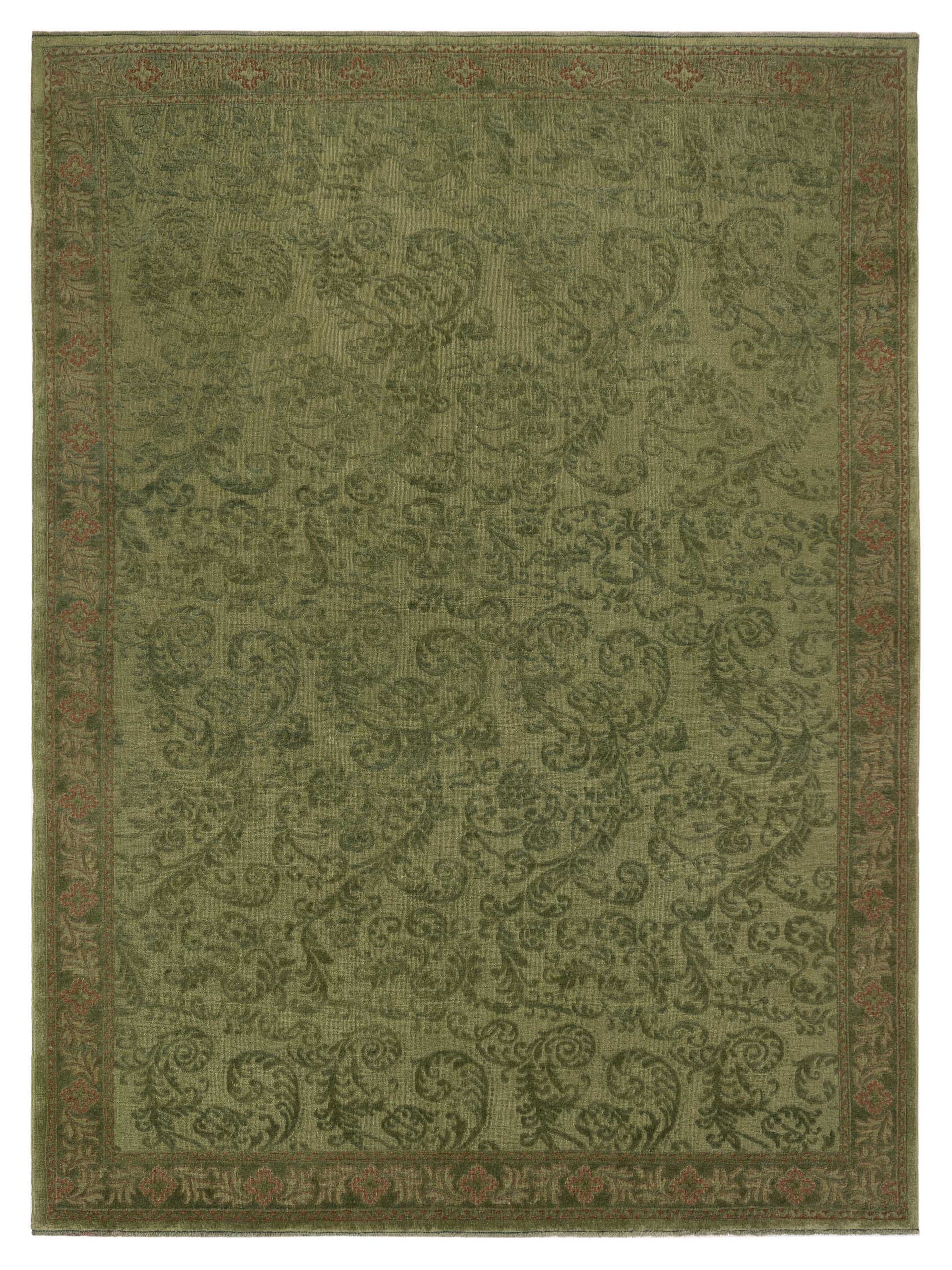 Pasha Vintage 77053 Green Contemporary Hand Knotted Rug