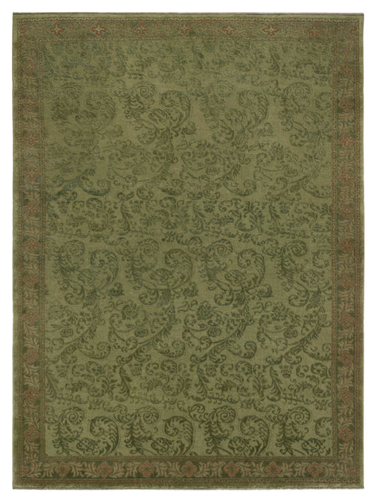 Pasha Vintage 77053 Green Contemporary Hand Knotted Rug