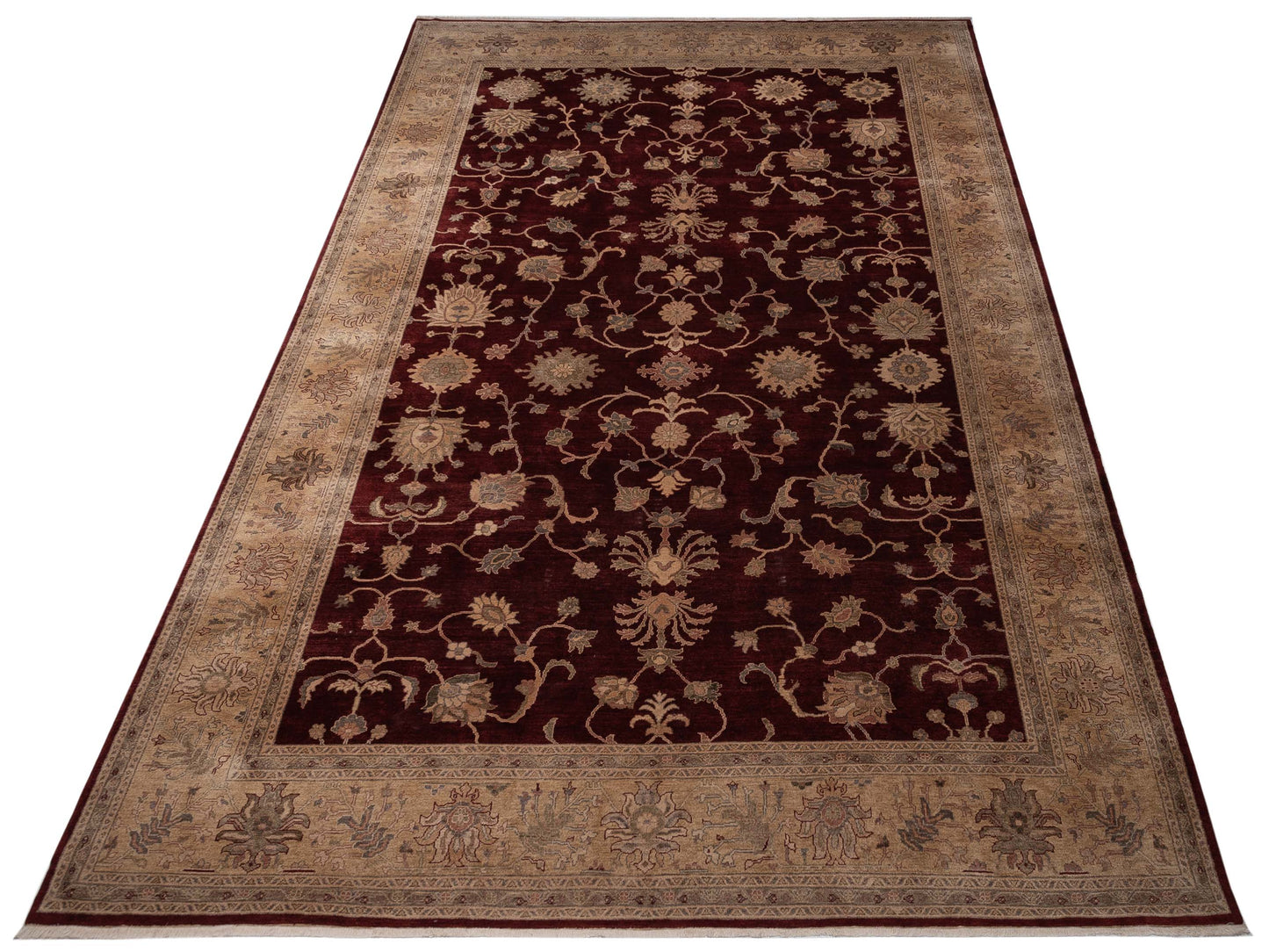 Pasha Turkish Elvan 77285 Red Gold Traditional Hand Knotted Rug