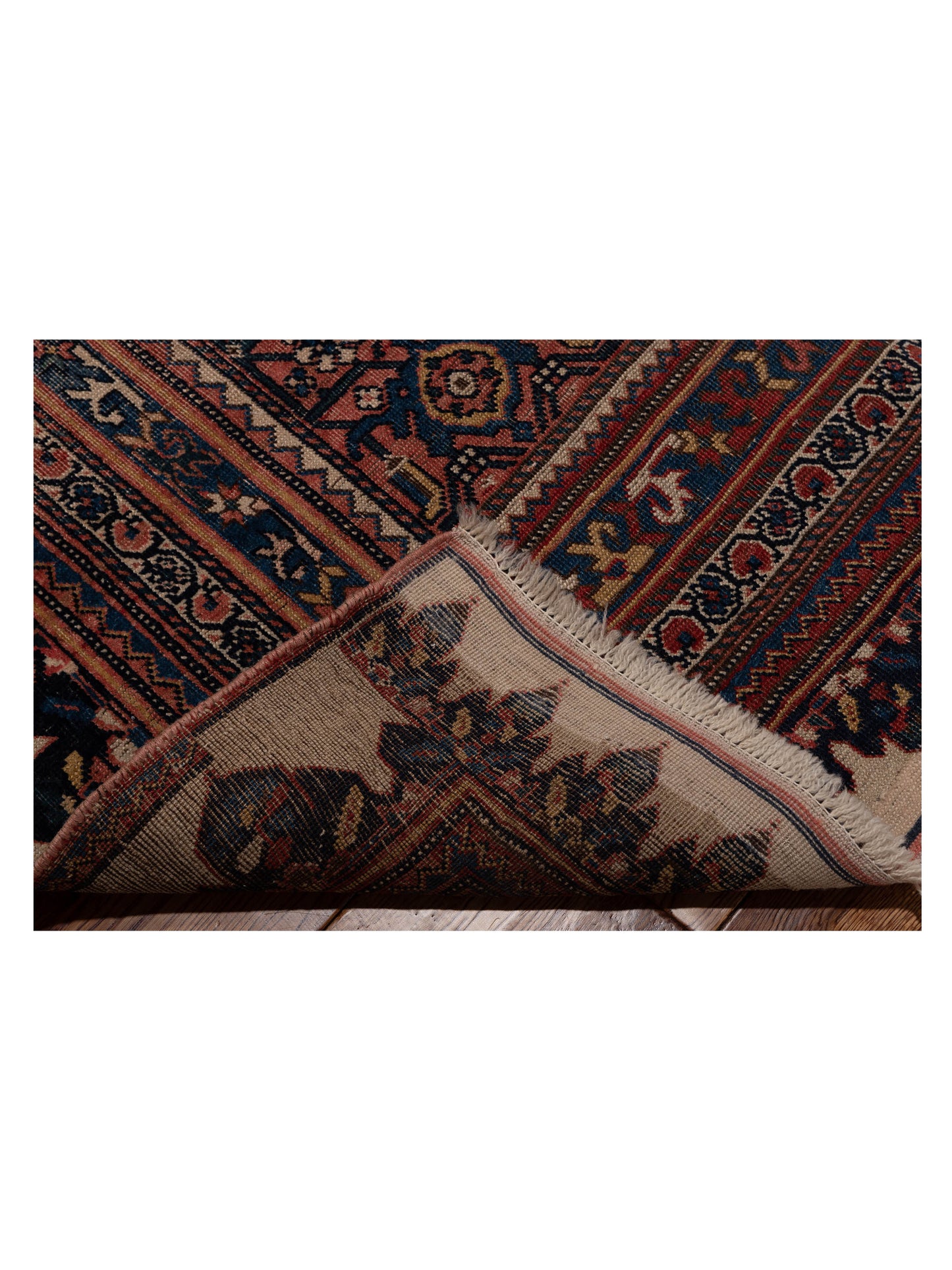 Pasha Antique Heirloom 77414 Navy Pink Traditional Hand Knotted Rug