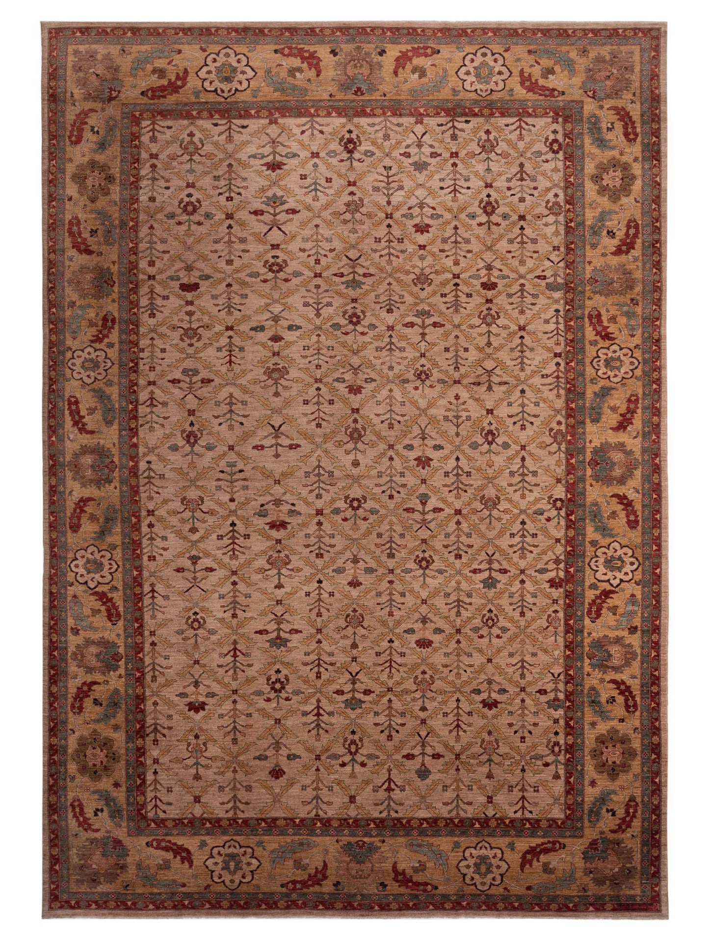 Pasha Elvan Yesim Ivory Traditional Hand Knotted Rug