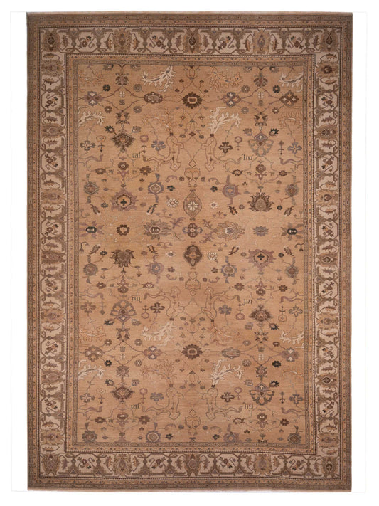 Pasha Turkish Elvan Gufte Gold Traditional Hand Knotted Rug