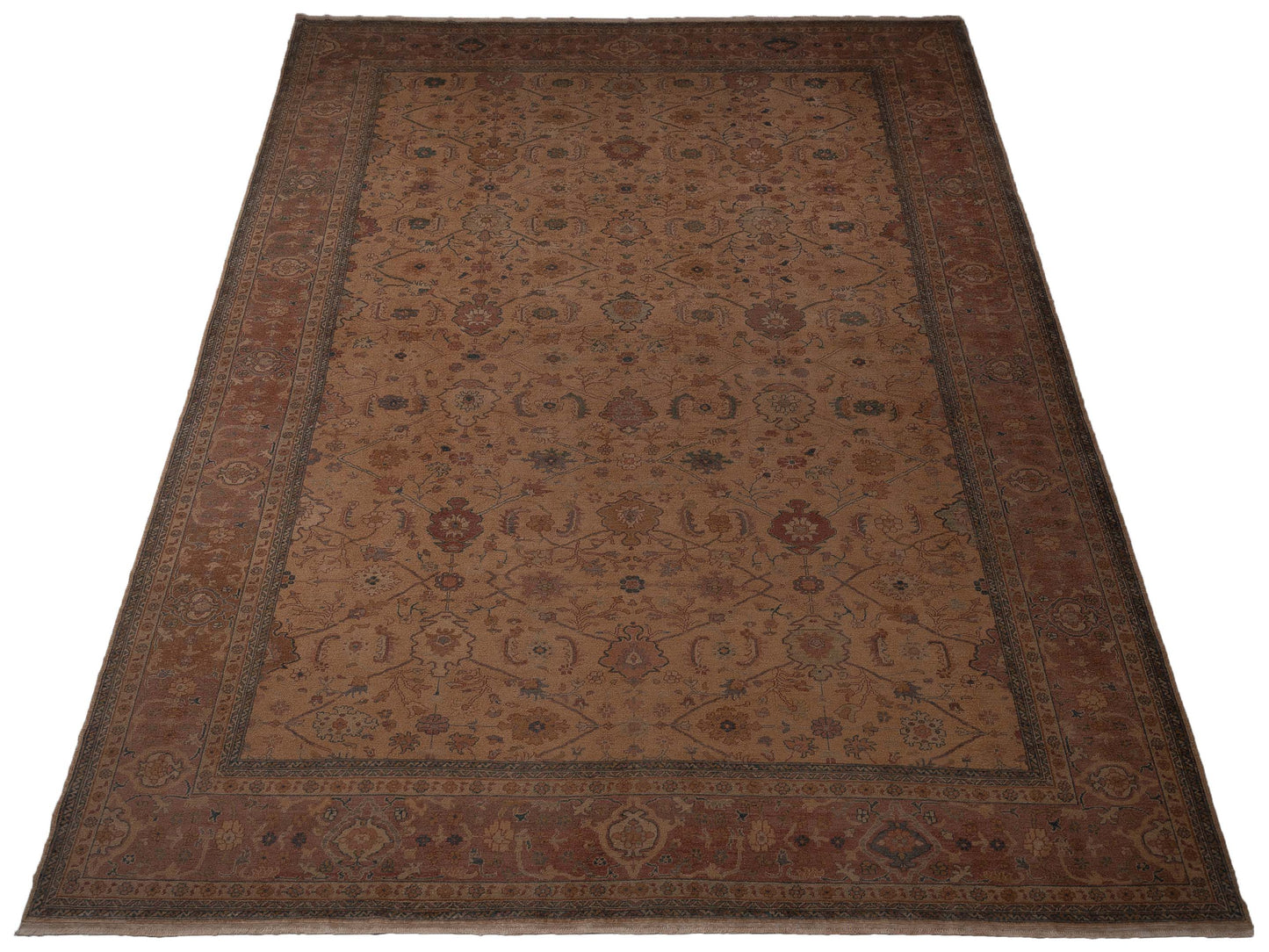 Pasha Turkish Elvan 78301 Camel Plum Traditional Hand Knotted Rug