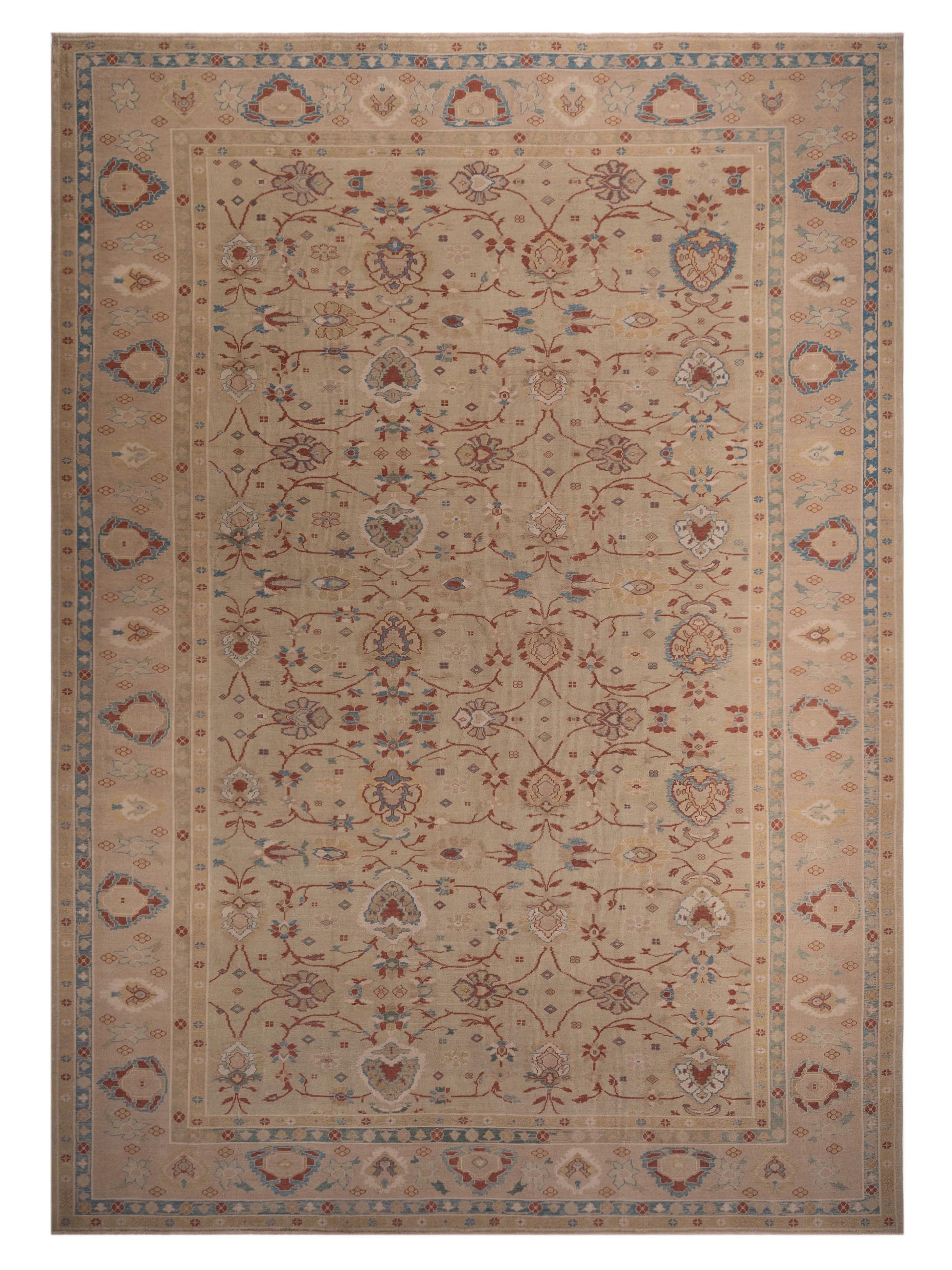 Pasha Turkish Elvan 78338 Light Green Traditional Hand Knotted Rug