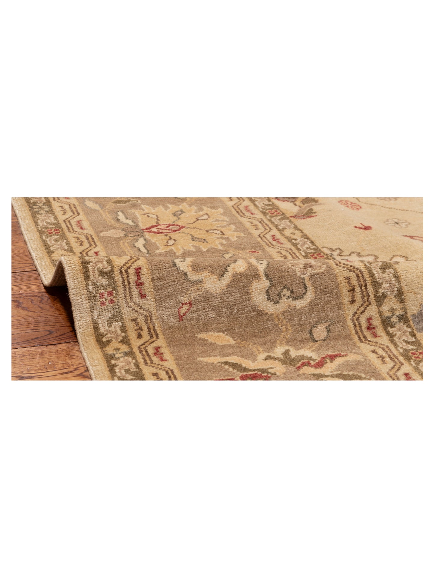 Pasha Turkish Elvan Zerya Camel Brown Traditional Hand Knotted Rug