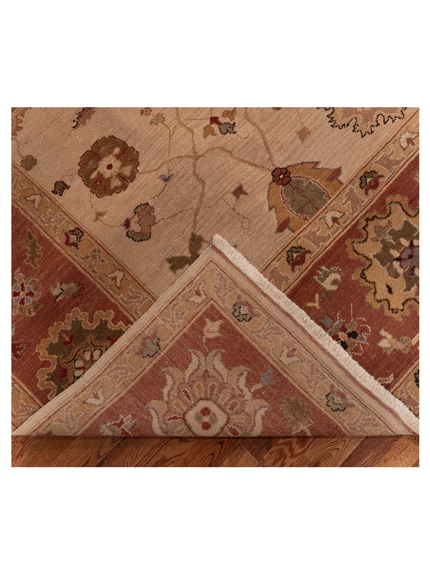 Pasha Turkish Elvan 79241 Beige Rust Traditional Hand Knotted Rug