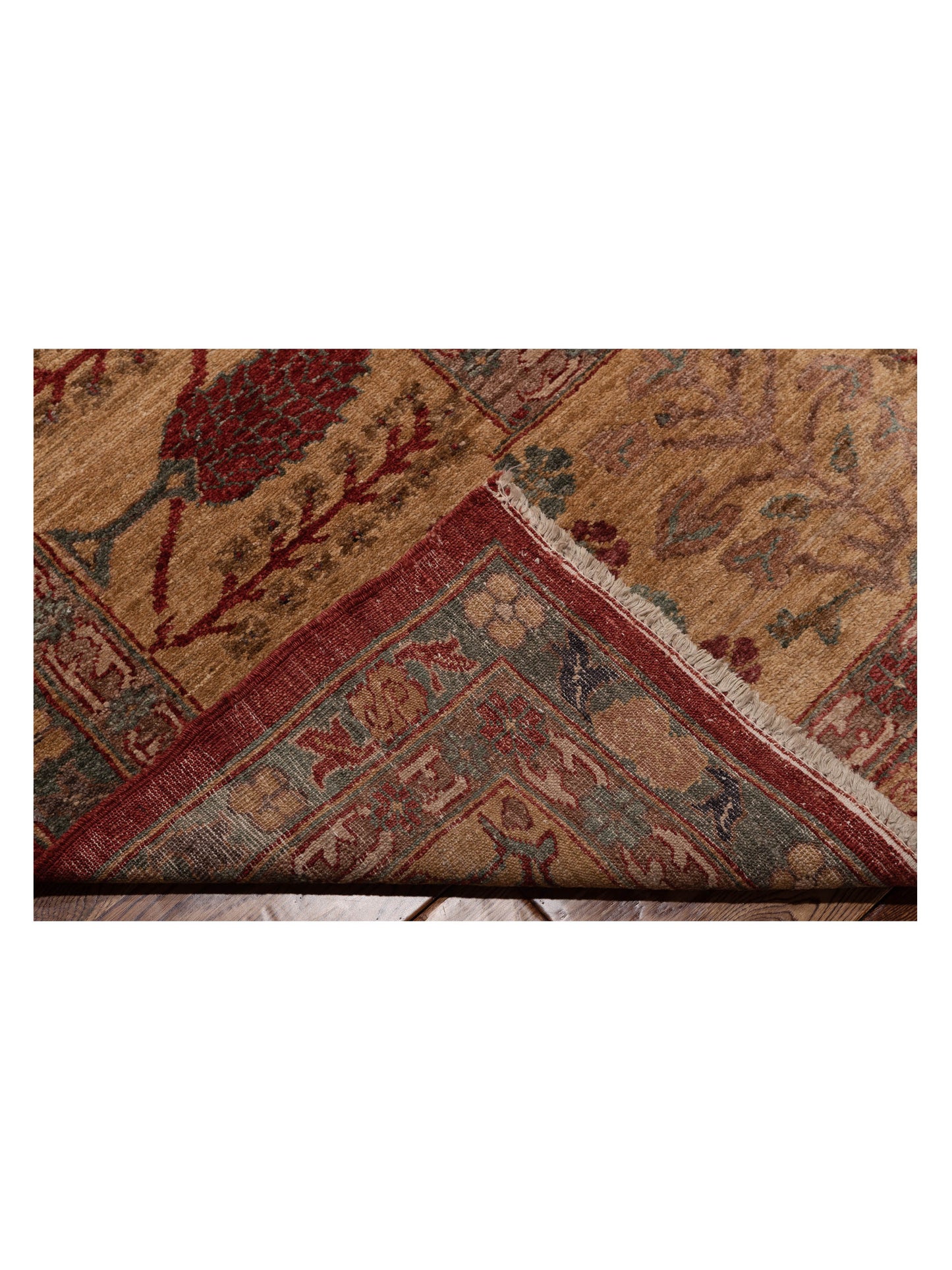 Pasha Elvan Turku Red Gold Traditional Hand Knotted Rug