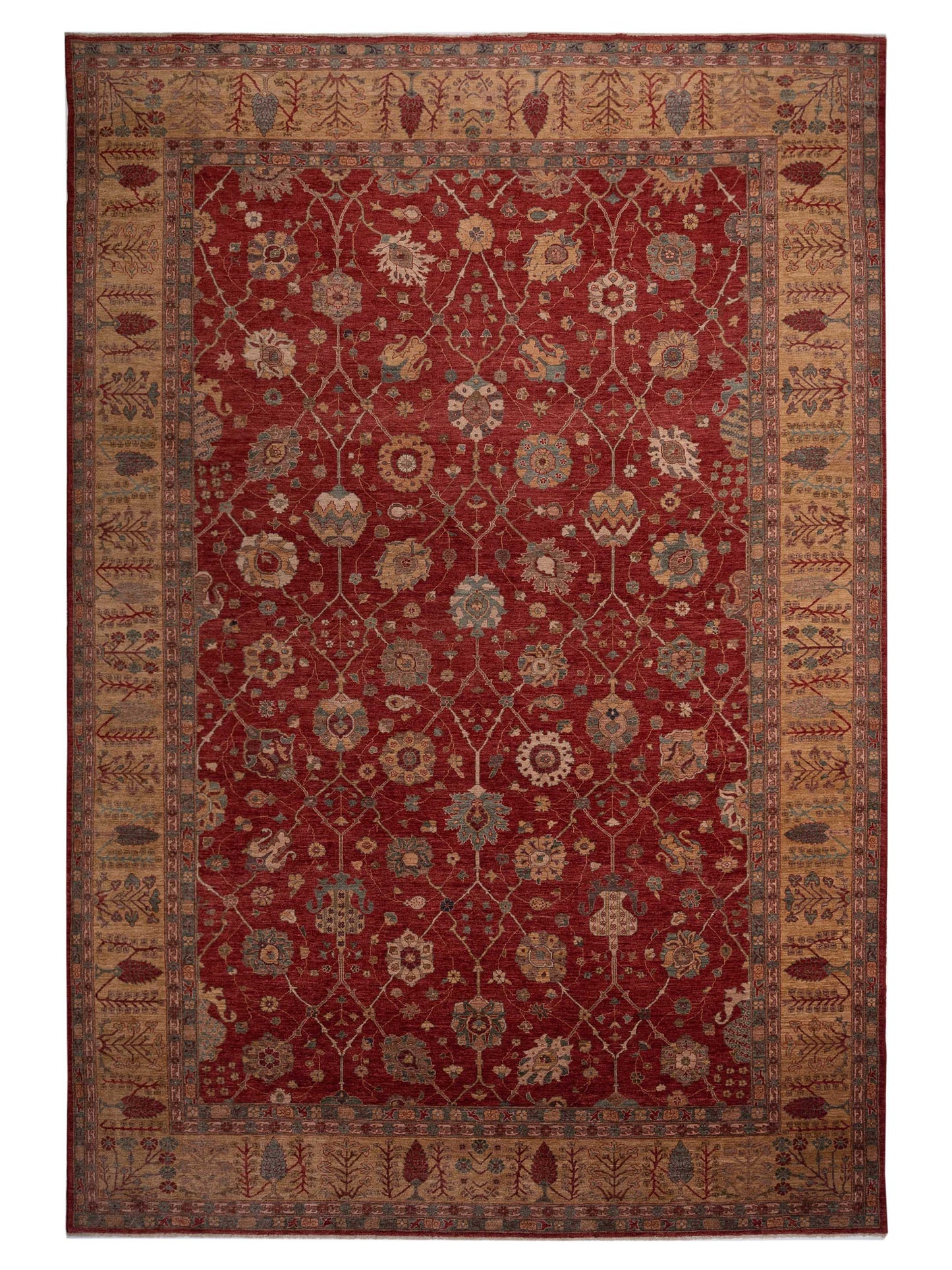 Pasha Elvan Turku Red Traditional Hand Knotted Rug