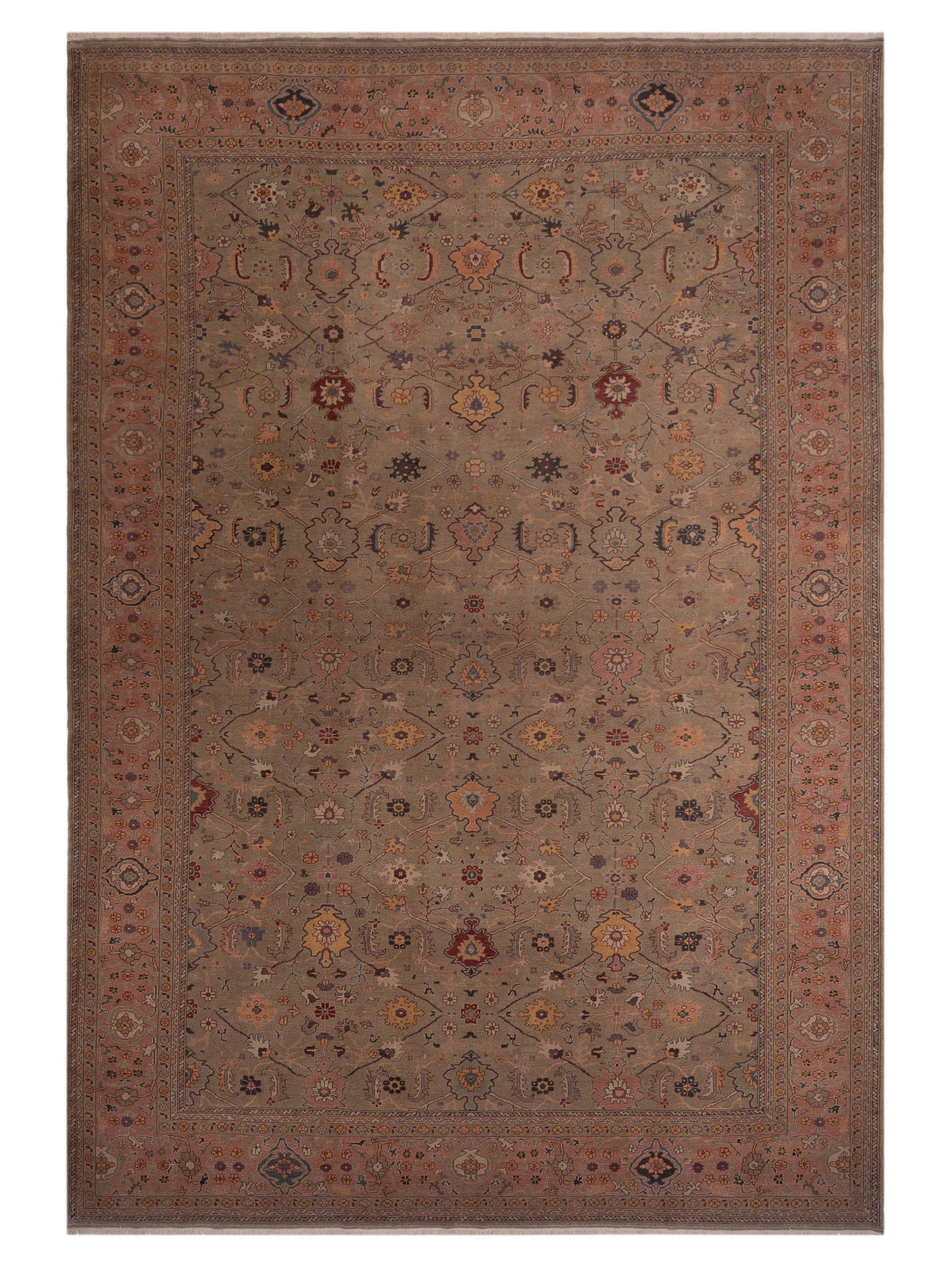 Pasha Turkish Elvan 79474 Silver Traditional Hand Knotted Rug