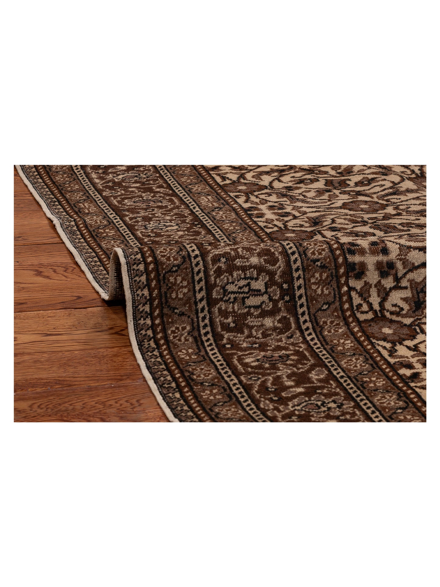 Rajpur Sivas 79797 Ivory Brown Traditional Hand Knotted Rug