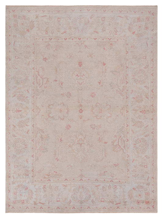 Pasha Authentic Oushak Neval Silver Transitional Hand Knotted Rug