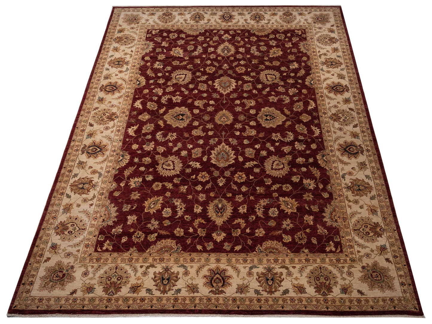 Rajpur Ghazani 81173 Red Ivory Transitional Hand Knotted Rug