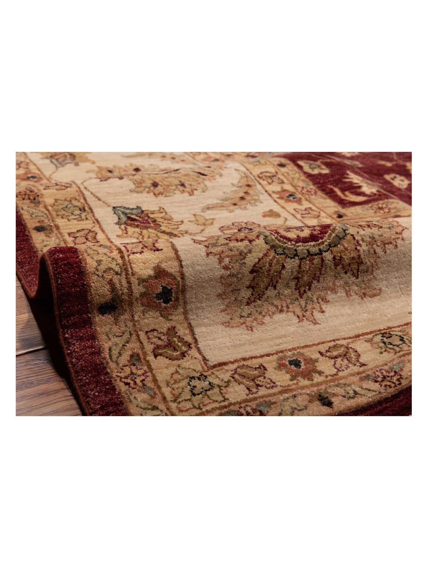 Rajpur Ghazani 81173 Red Ivory Transitional Hand Knotted Rug