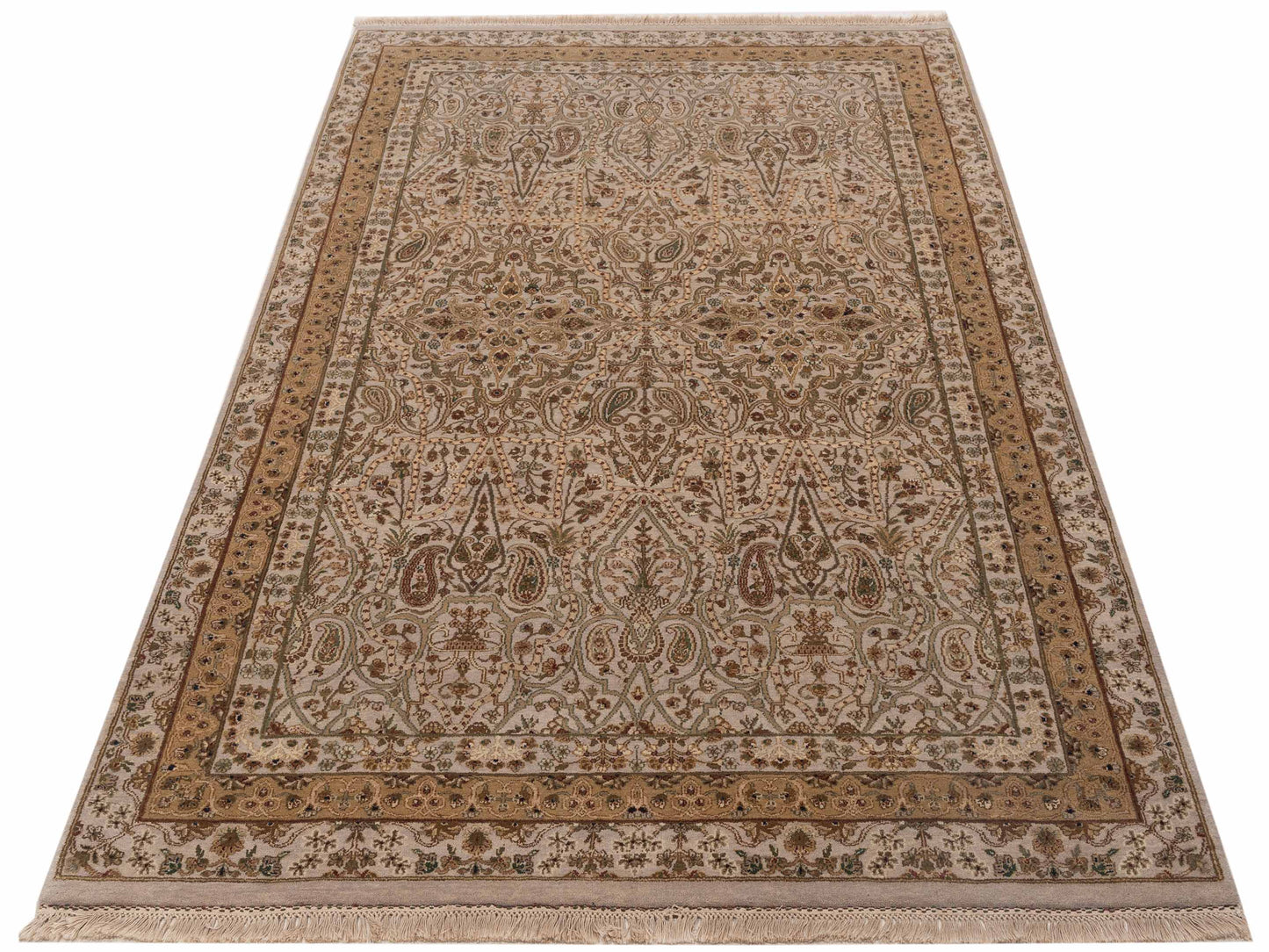 Rajpur Platinum 82026 Ivory Ivory Traditional Hand Knotted Rug