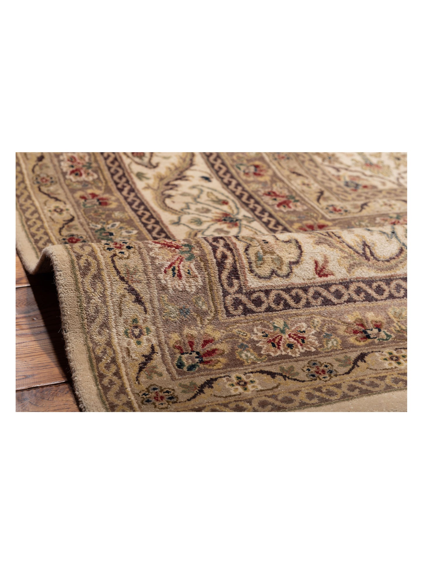 Rajpur Platinum 82046 Ivory Ivory Traditional Hand Knotted Rug