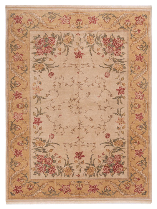 Pasha Antique Loom 82187 Ivory Transitional Hand Knotted Rug