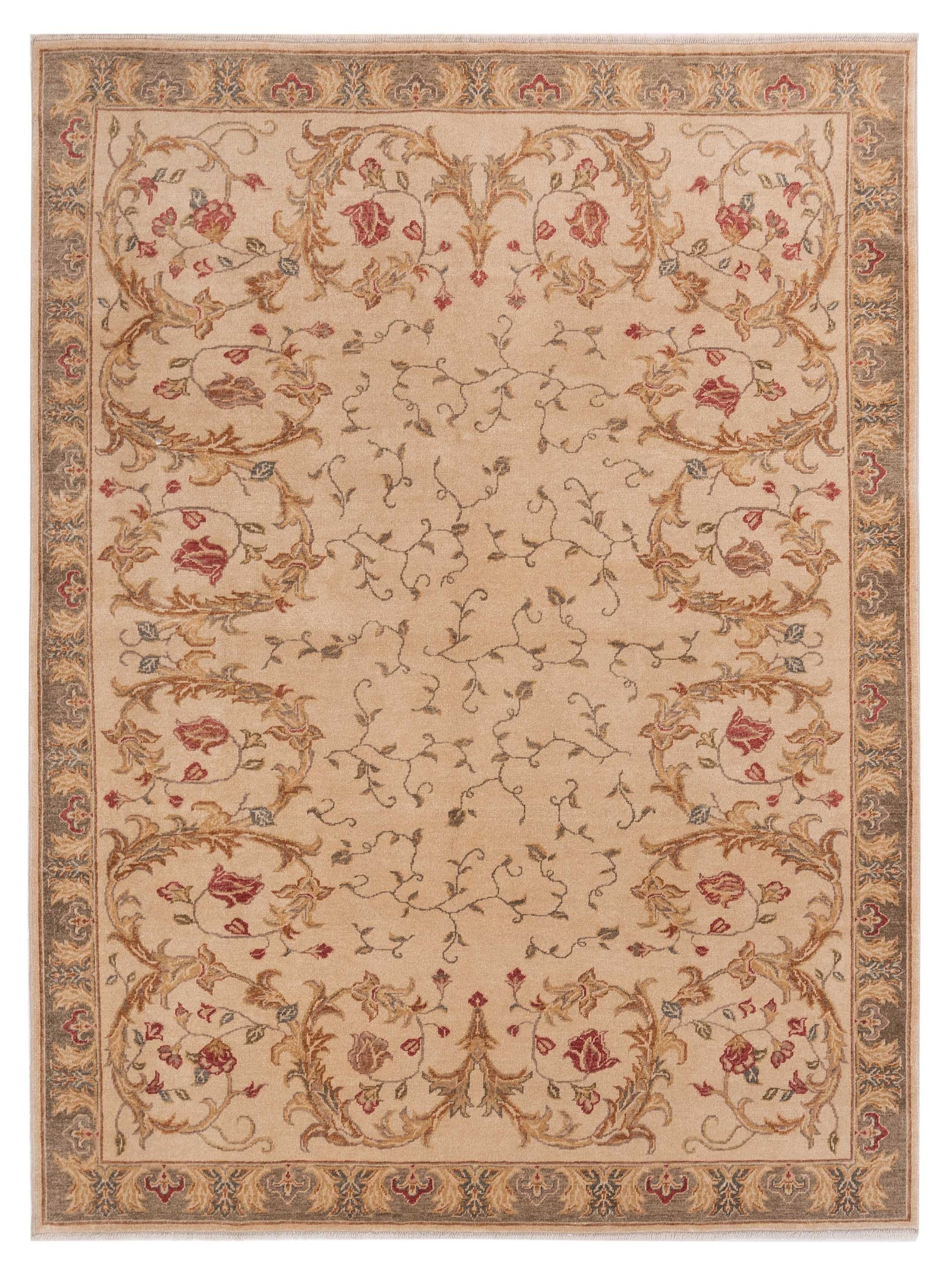 Pasha Antique Loom 82190 Ivory Transitional Hand Knotted Rug