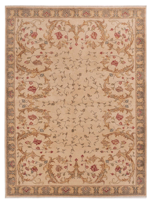 Pasha Antique Loom 82190 Ivory Transitional Hand Knotted Rug