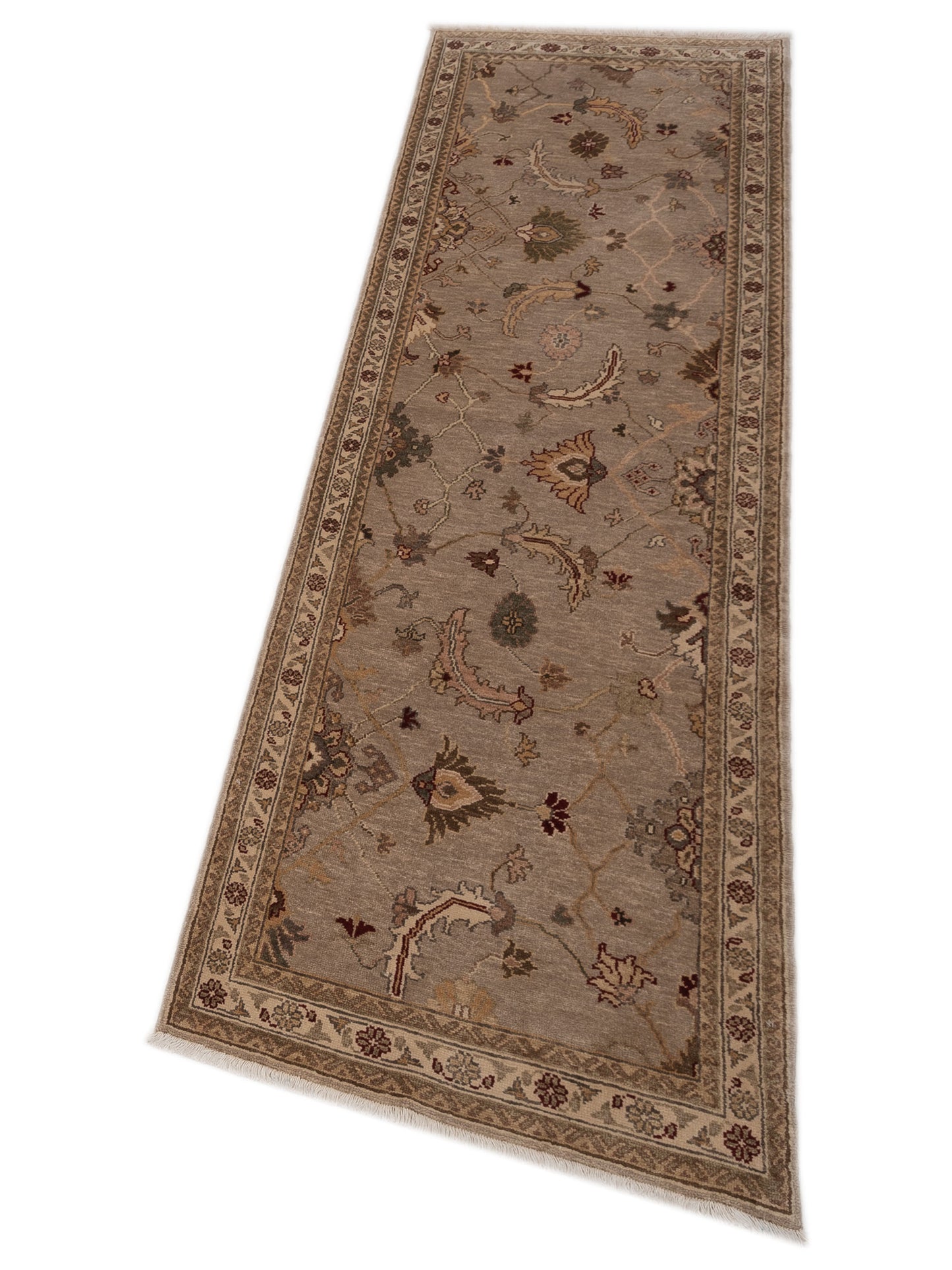 Pasha Turkish Elvan 82202 Gray Ivory Traditional Hand Knotted Rug