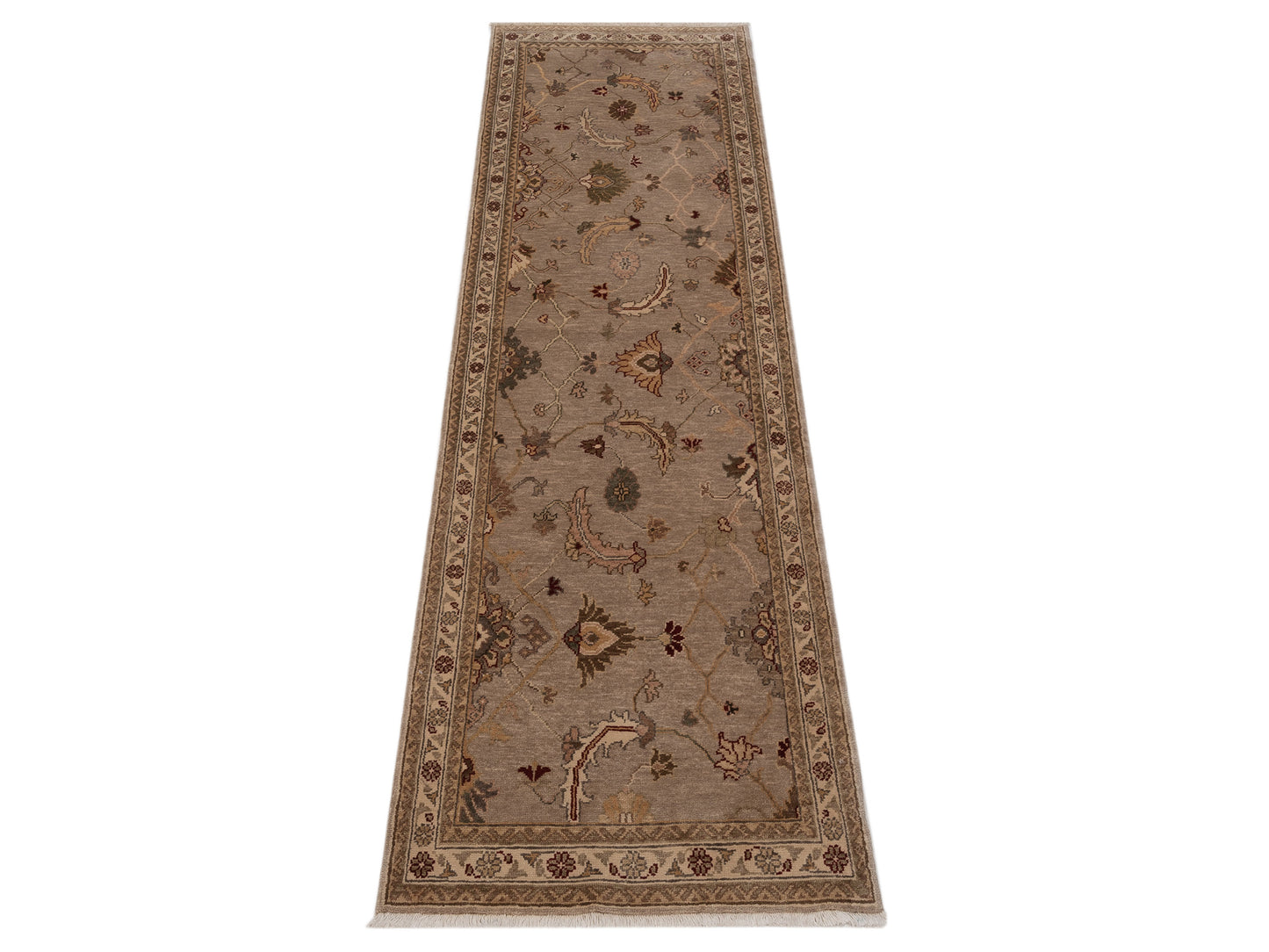 Pasha Turkish Elvan 82202 Gray Ivory Traditional Hand Knotted Rug