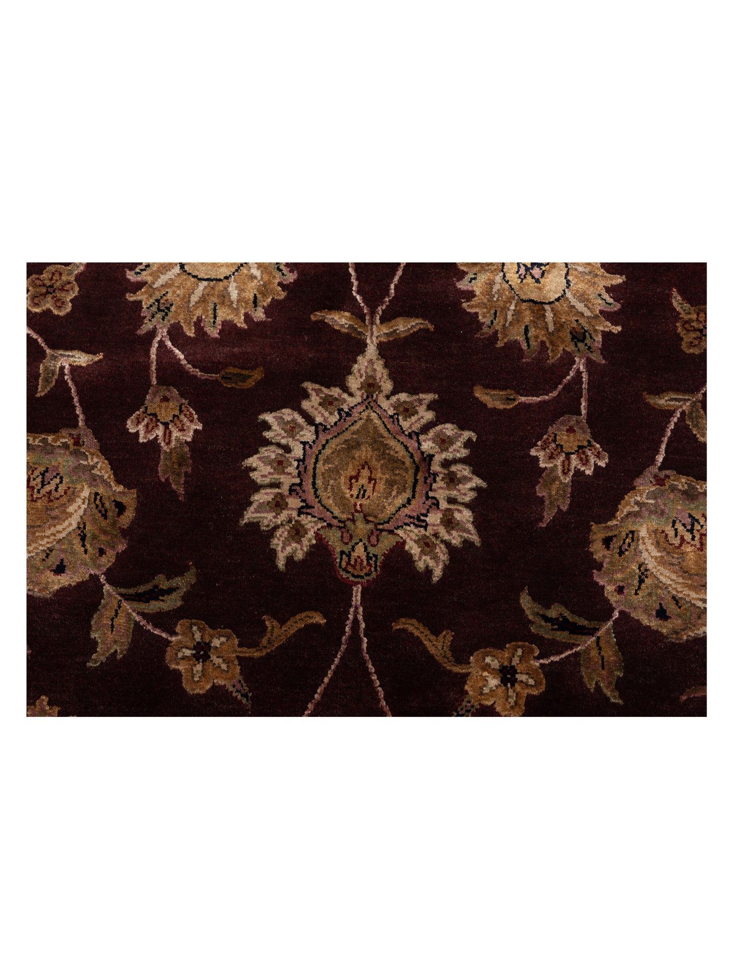 Rajpur Imperial Silk 82587 Plum Beige Transitional Hand Knotted Rug