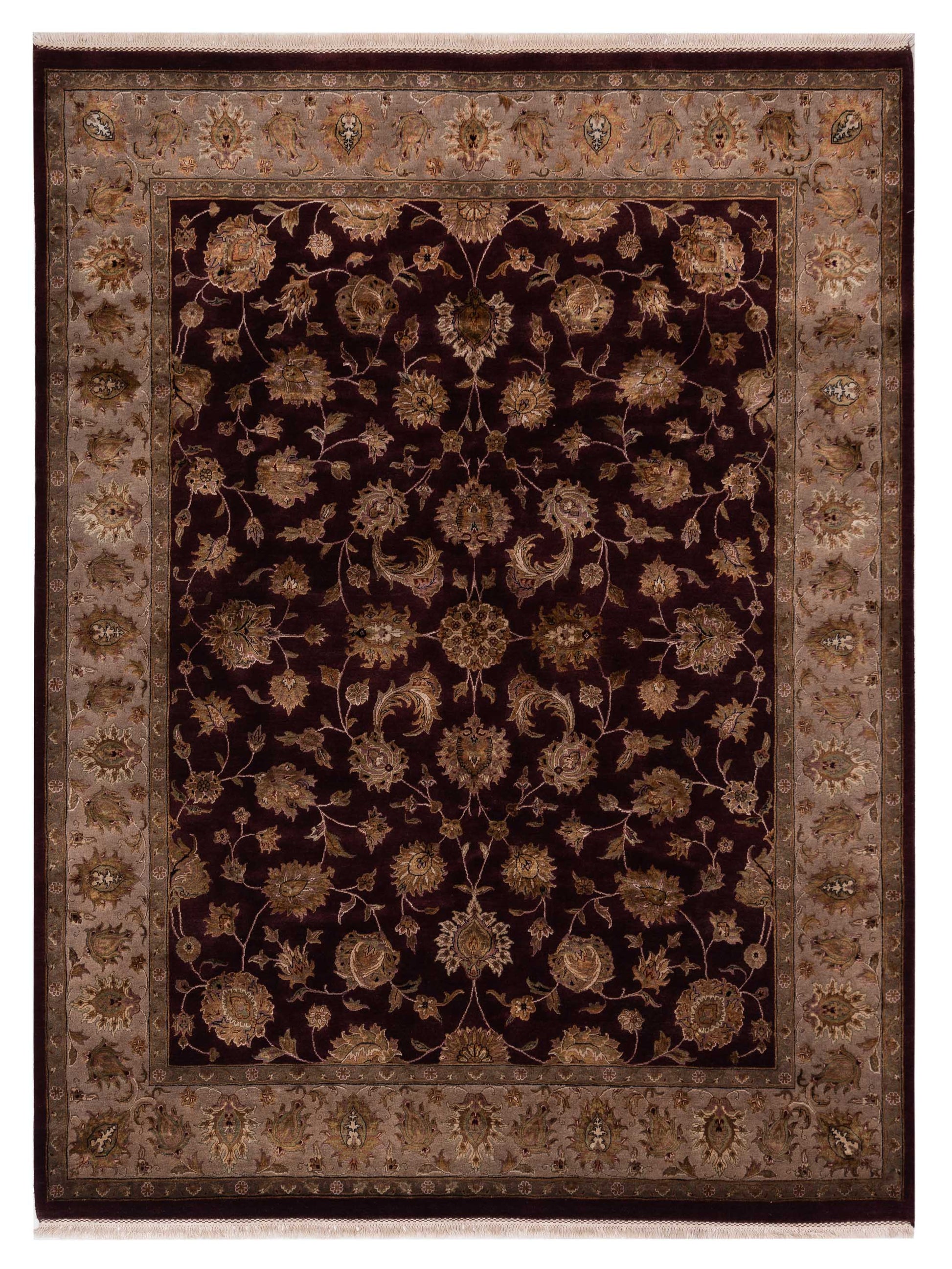 Rajpur Imperial Silk 82587 Plum Transitional Hand Knotted Rug