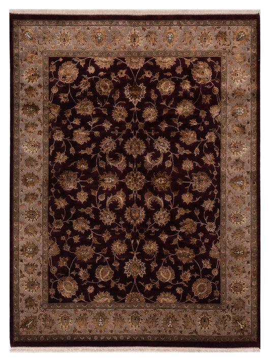 Rajpur Imperial Silk 82587 Plum Transitional Hand Knotted Rug