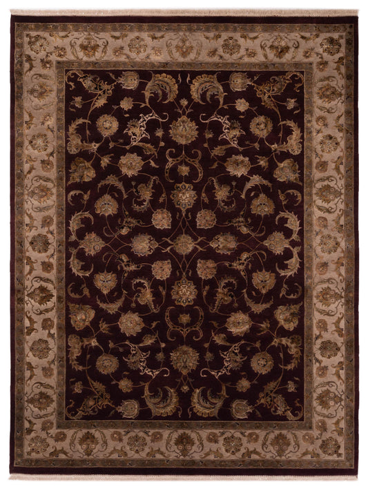 Rajpur Imperial Silk 82593 Plum Transitional Hand Knotted Rug