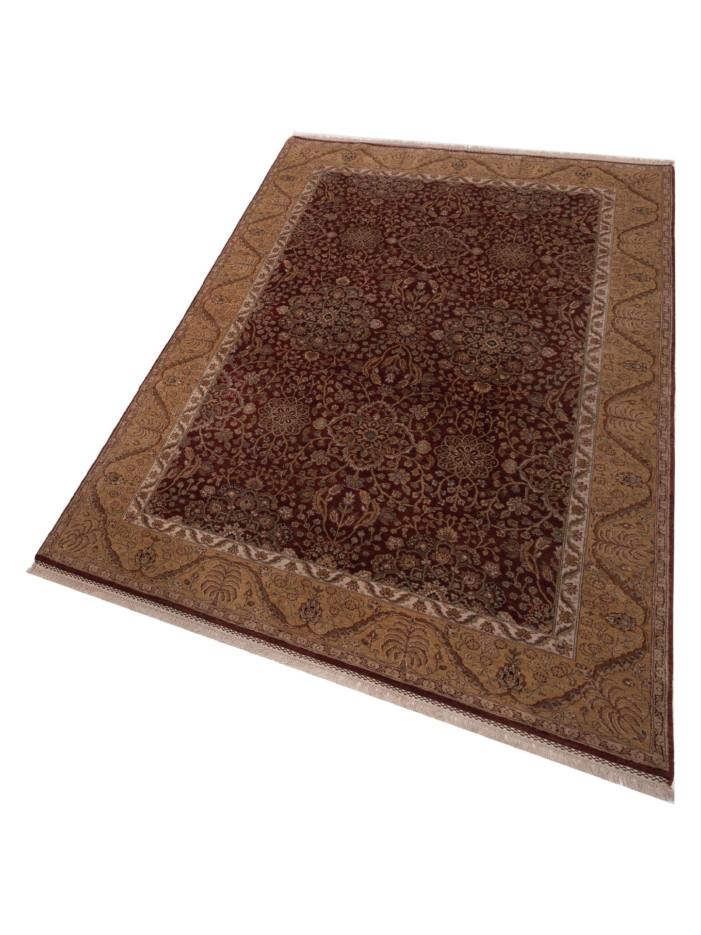 Rajpur Platinum 82604 Red Gold Traditional Hand Knotted Rug