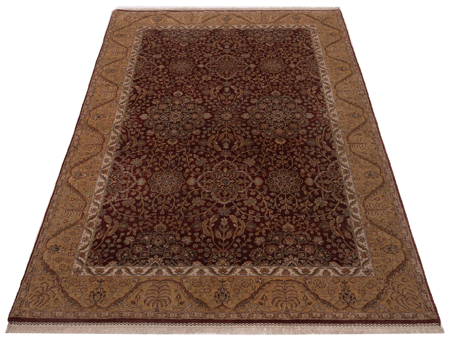 Rajpur Platinum 82604 Red Gold Traditional Hand Knotted Rug