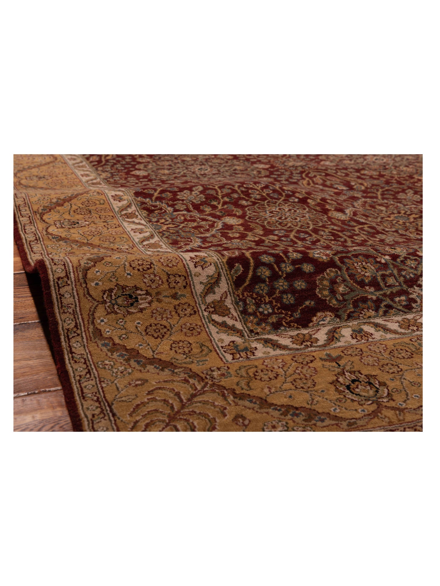 Rajpur Platinum 82604 Red Gold Traditional Hand Knotted Rug