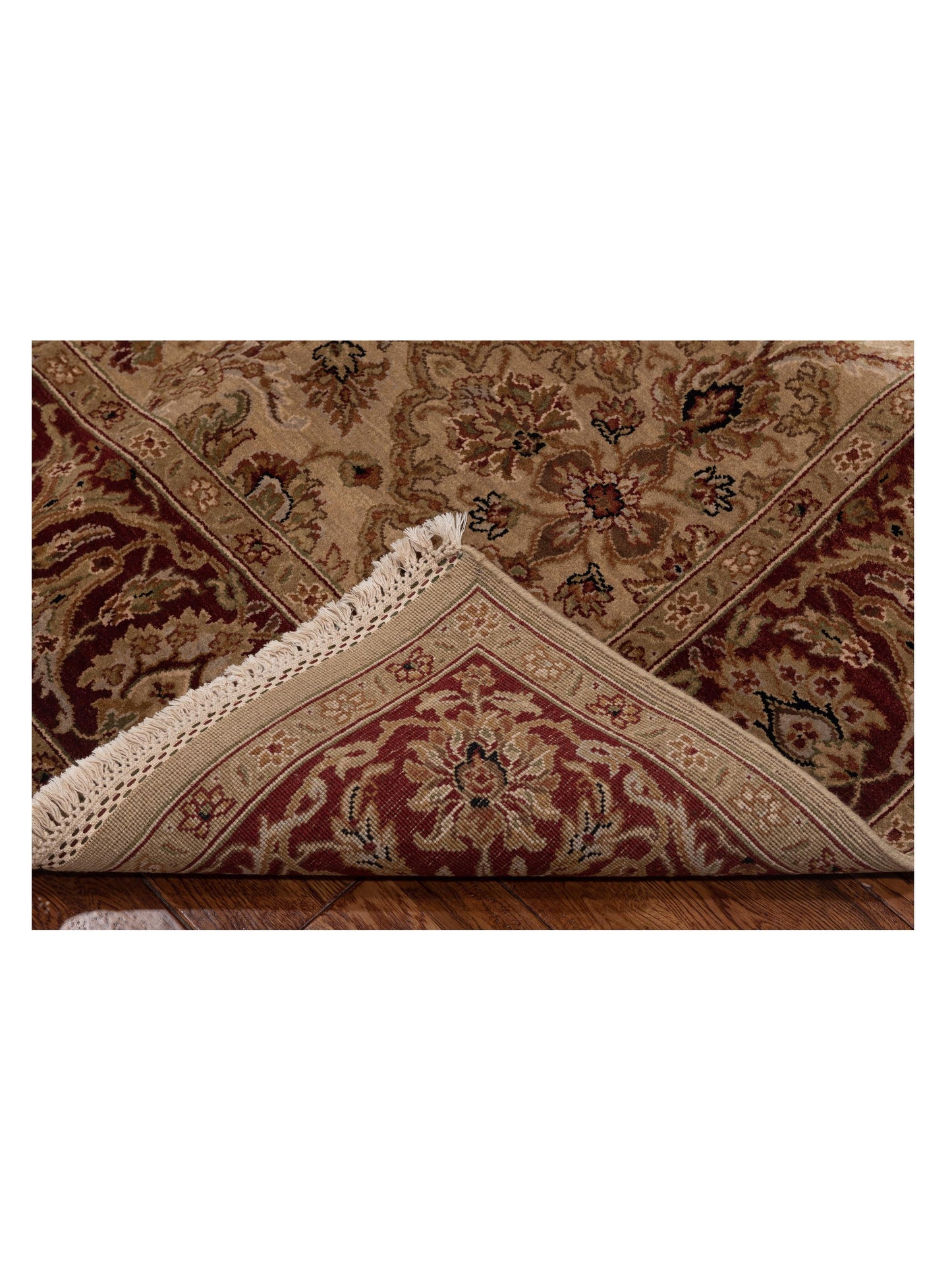 Rajpur Crown 82678 Beige Red Transitional Hand Knotted Rug