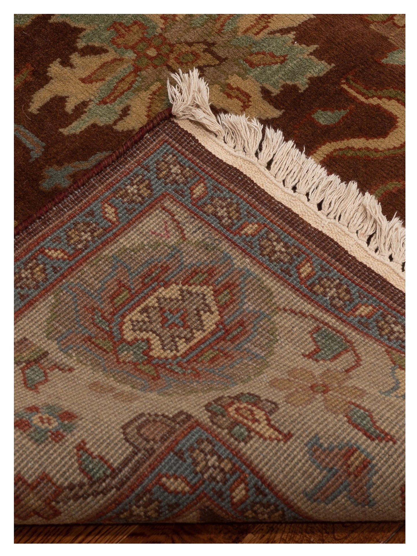 Rajpur Lilac 83934 Brown Ivory Traditional Hand Knotted Rug