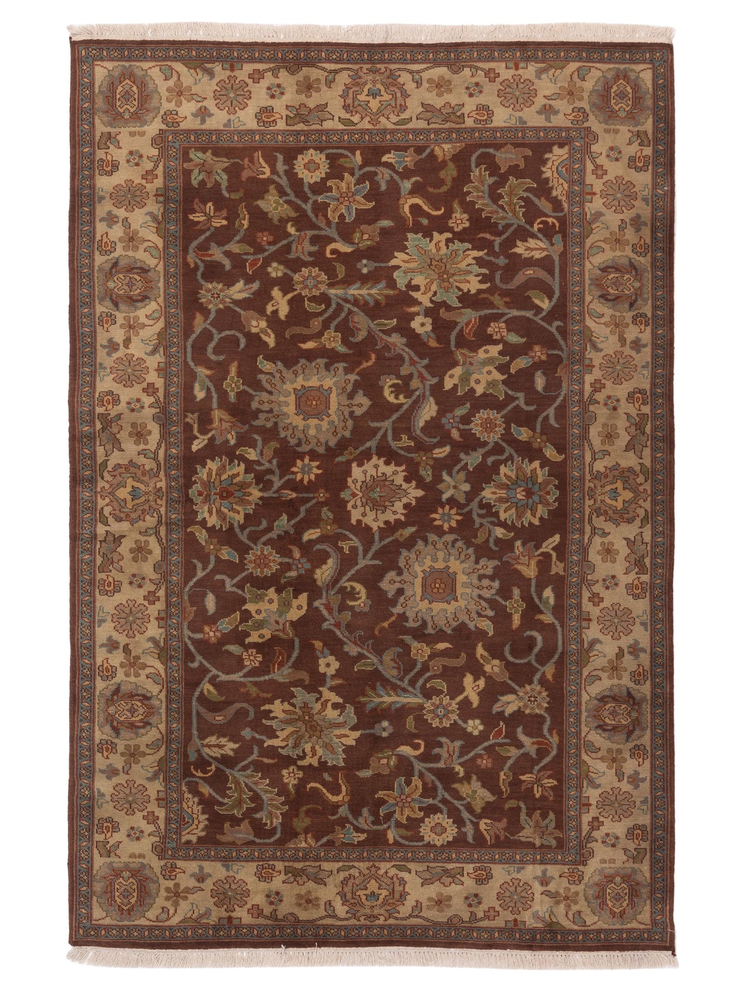 Rajpur Lilac 83934 Brown Traditional Hand Knotted Rug