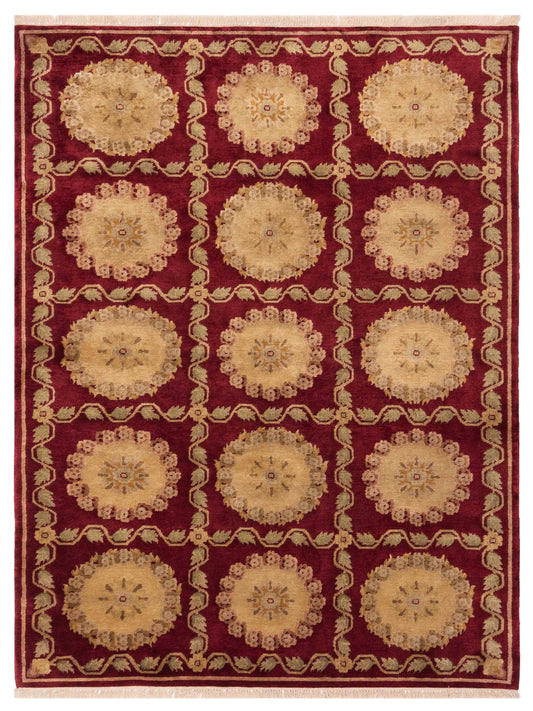 Siena Himalayan 83979 Red Contemporary Hand Knotted Rug